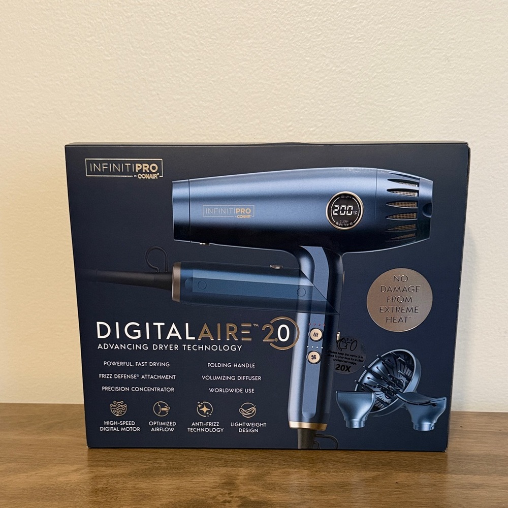 InfinitiPro by Conair DigitalAire 2.0 Hair Dryer - Blue